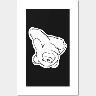 Upside Down Smiley Bear Sketch Posters and Art